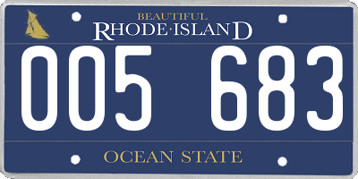RI license plate 005683