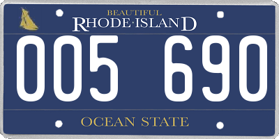 RI license plate 005690