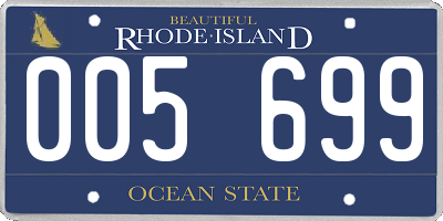 RI license plate 005699