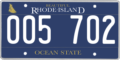 RI license plate 005702
