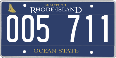 RI license plate 005711