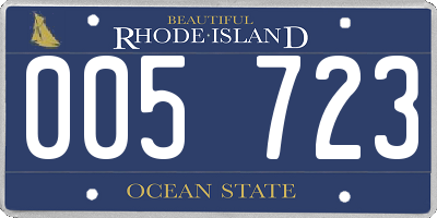 RI license plate 005723