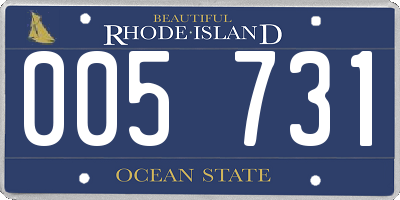 RI license plate 005731