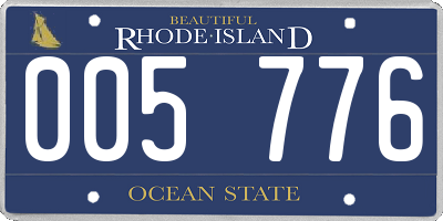 RI license plate 005776