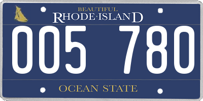 RI license plate 005780