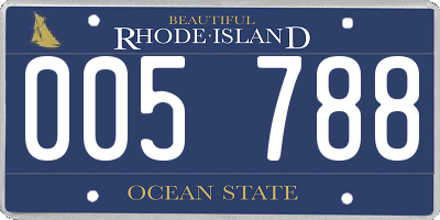 RI license plate 005788