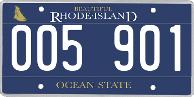 RI license plate 005901
