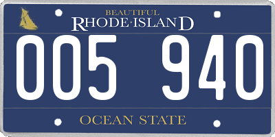 RI license plate 005940