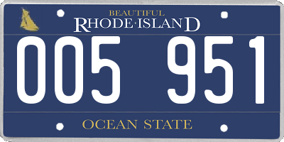 RI license plate 005951