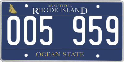 RI license plate 005959