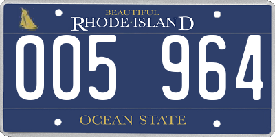 RI license plate 005964