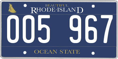 RI license plate 005967