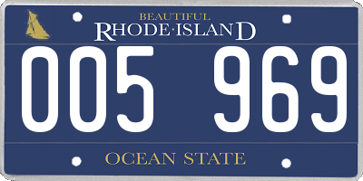 RI license plate 005969