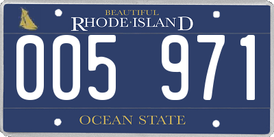RI license plate 005971