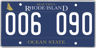 RI license plate 006090