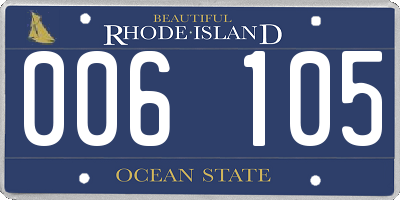 RI license plate 006105