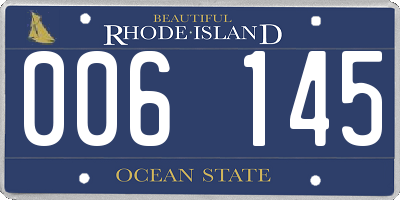 RI license plate 006145