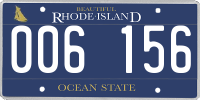 RI license plate 006156