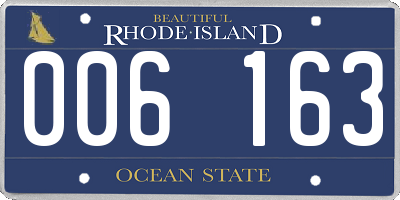 RI license plate 006163
