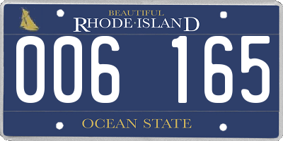 RI license plate 006165