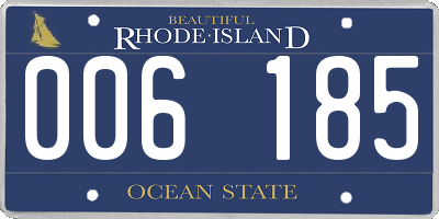 RI license plate 006185