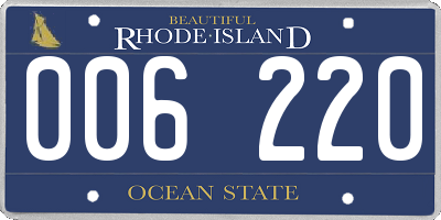 RI license plate 006220