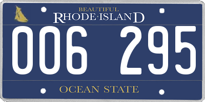 RI license plate 006295