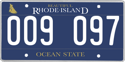 RI license plate 009097