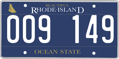 RI license plate 009149