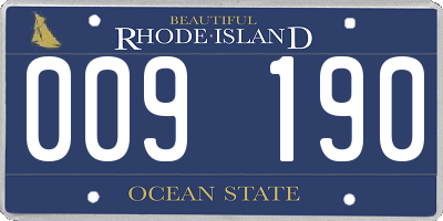 RI license plate 009190