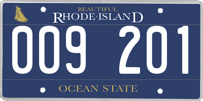 RI license plate 009201