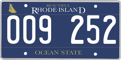 RI license plate 009252