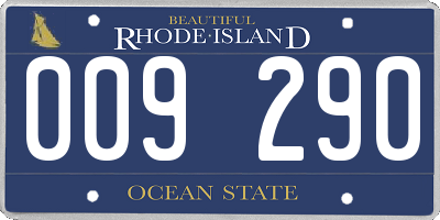 RI license plate 009290