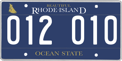 RI license plate 012010