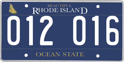 RI license plate 012016