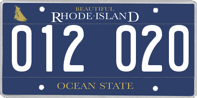 RI license plate 012020