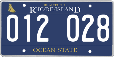 RI license plate 012028