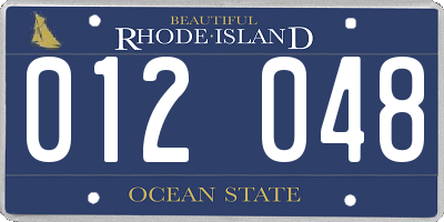 RI license plate 012048