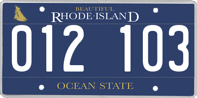 RI license plate 012103