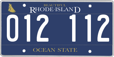 RI license plate 012112