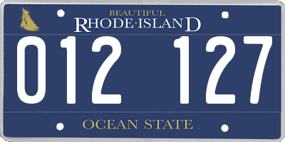 RI license plate 012127