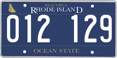 RI license plate 012129
