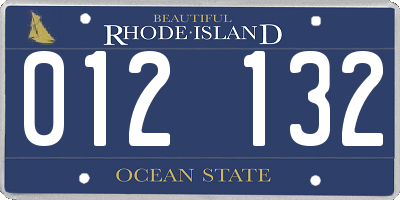 RI license plate 012132