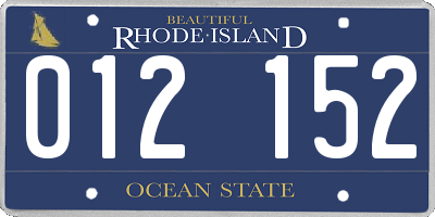 RI license plate 012152