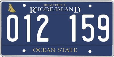 RI license plate 012159