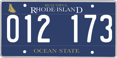 RI license plate 012173