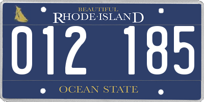 RI license plate 012185