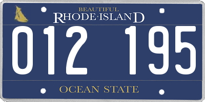 RI license plate 012195