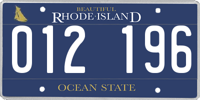 RI license plate 012196
