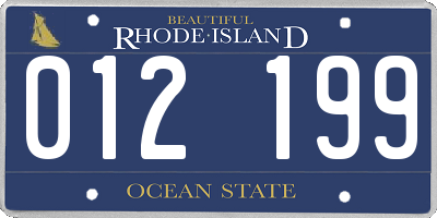 RI license plate 012199